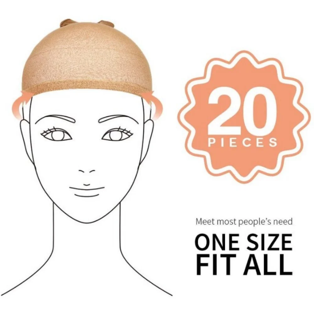 - 20pcs Stocking Caps for Wigs